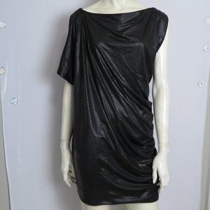 NWT Wayne Cooper Designs Black Reptile-Pattern Runway Dress Size 1 MSRP $265